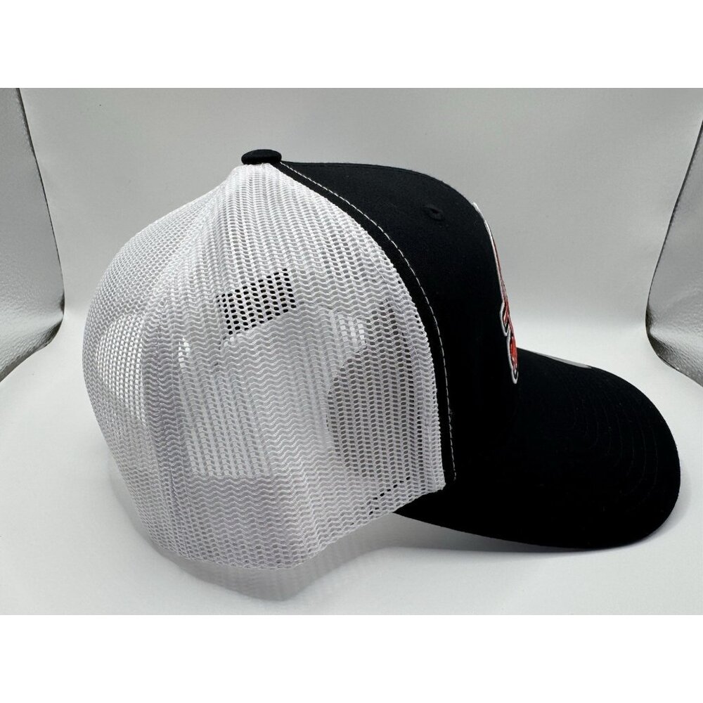 Winchester Patch On Yupoong Trucker Snapback Hat Black/White - Picture 3 of 4